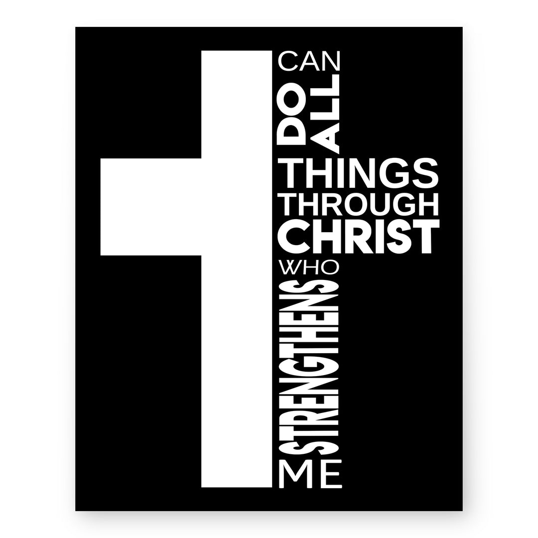 I Can Do All Things Through Christ Philippians Christian Wall Art