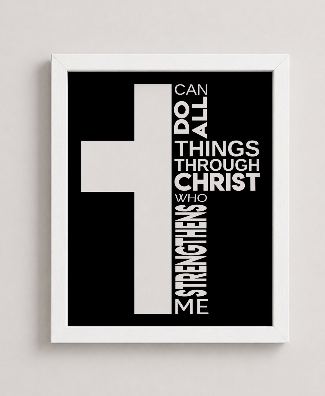 I Can Do All Things Through Christ Philippians Christian Wall Art