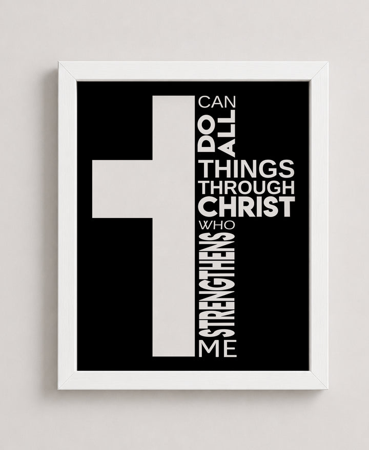 I Can Do All Things Through Christ Philippians Christian Wall Art