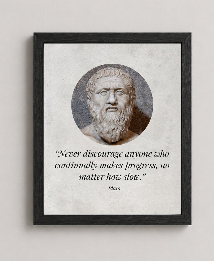 Never Discourage Anyone Plato Quote Motivational Philosophy Inspirational Wall Art