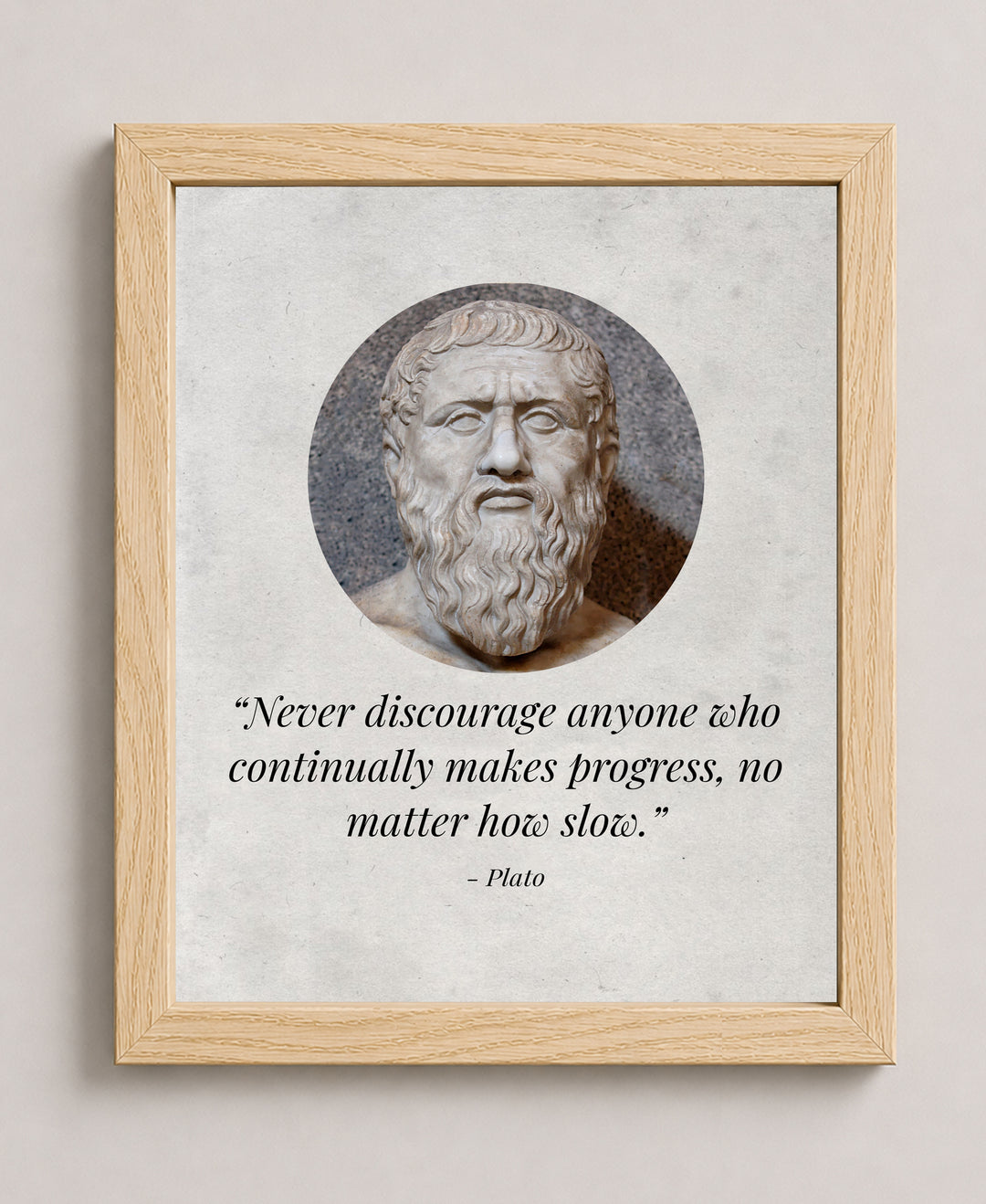 Never Discourage Anyone Plato Quote Motivational Philosophy Inspirational Wall Art