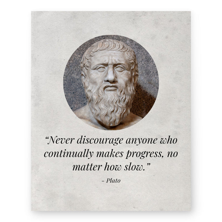 Never Discourage Anyone Plato Quote Motivational Philosophy Inspirational Wall Art