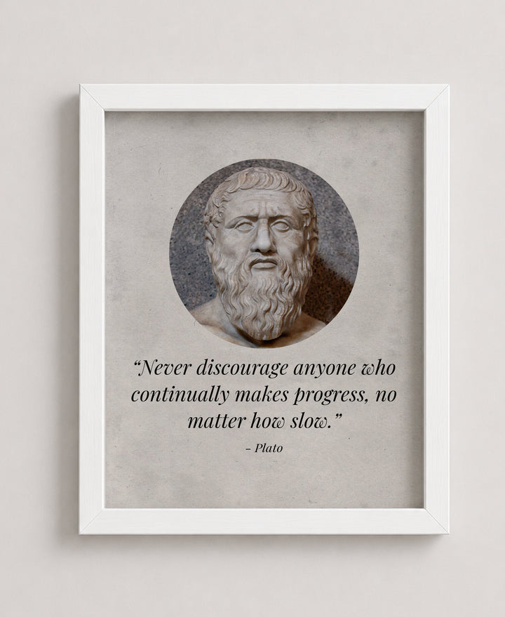Never Discourage Anyone Plato Quote Motivational Philosophy Inspirational Wall Art