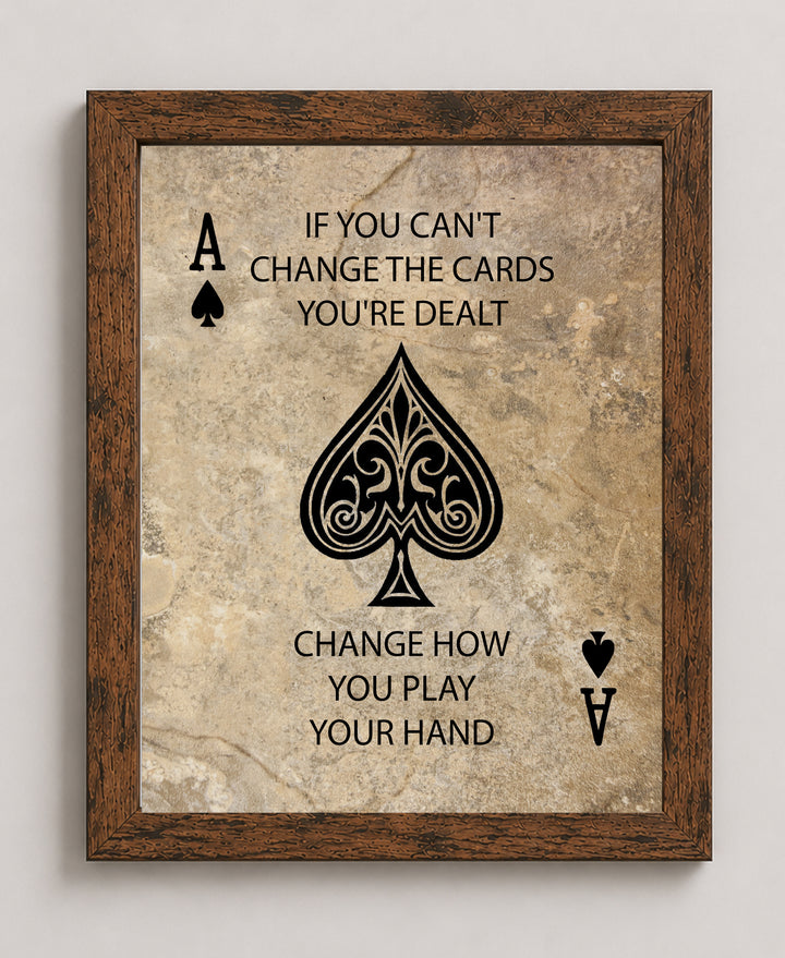 Inspiring Playing Card Picture for Living Room Family Inspirational Wall Art