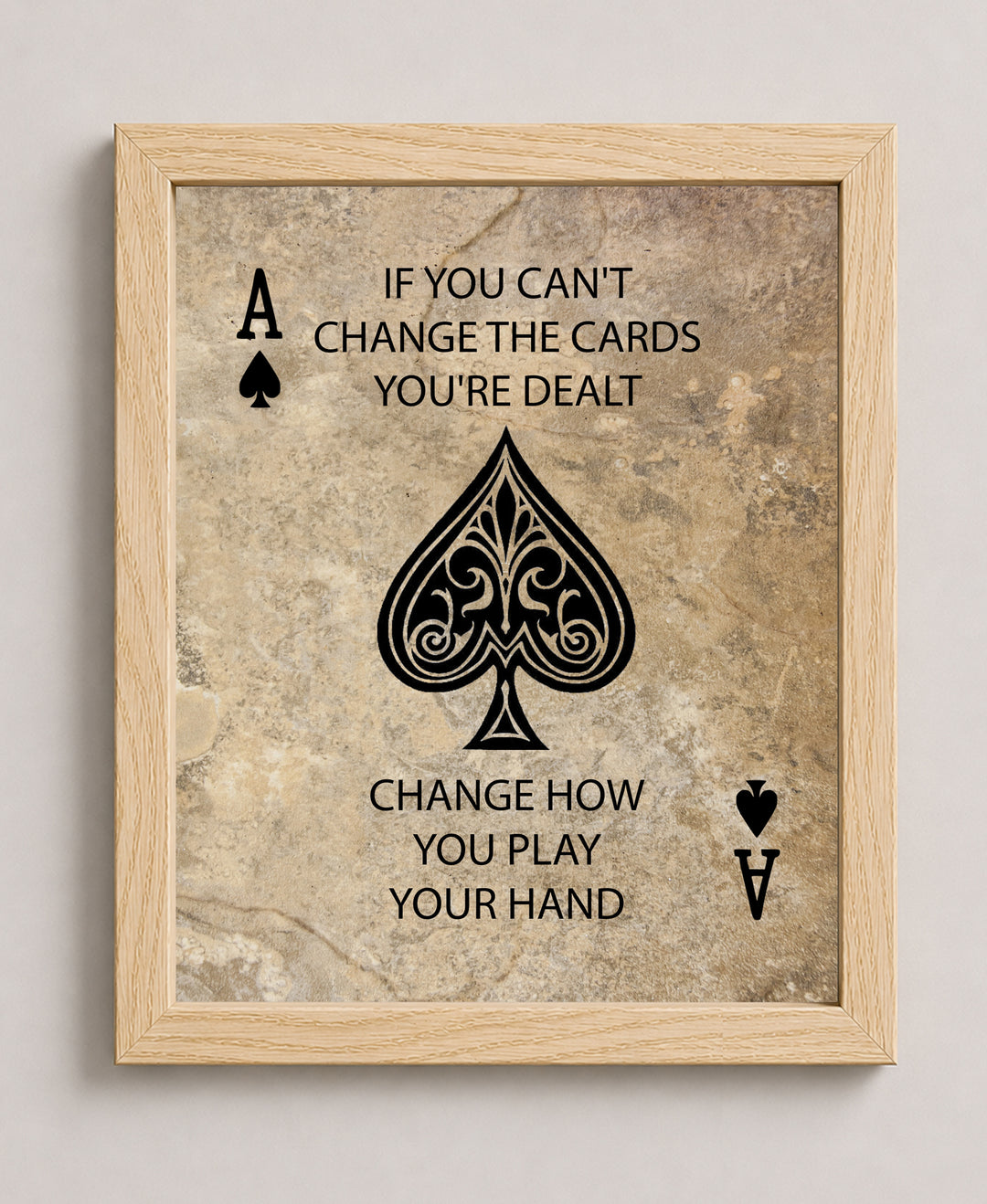 Inspiring Playing Card Picture for Living Room Family Inspirational Wall Art