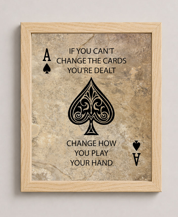 Inspiring Playing Card Picture for Living Room Family Inspirational Wall Art