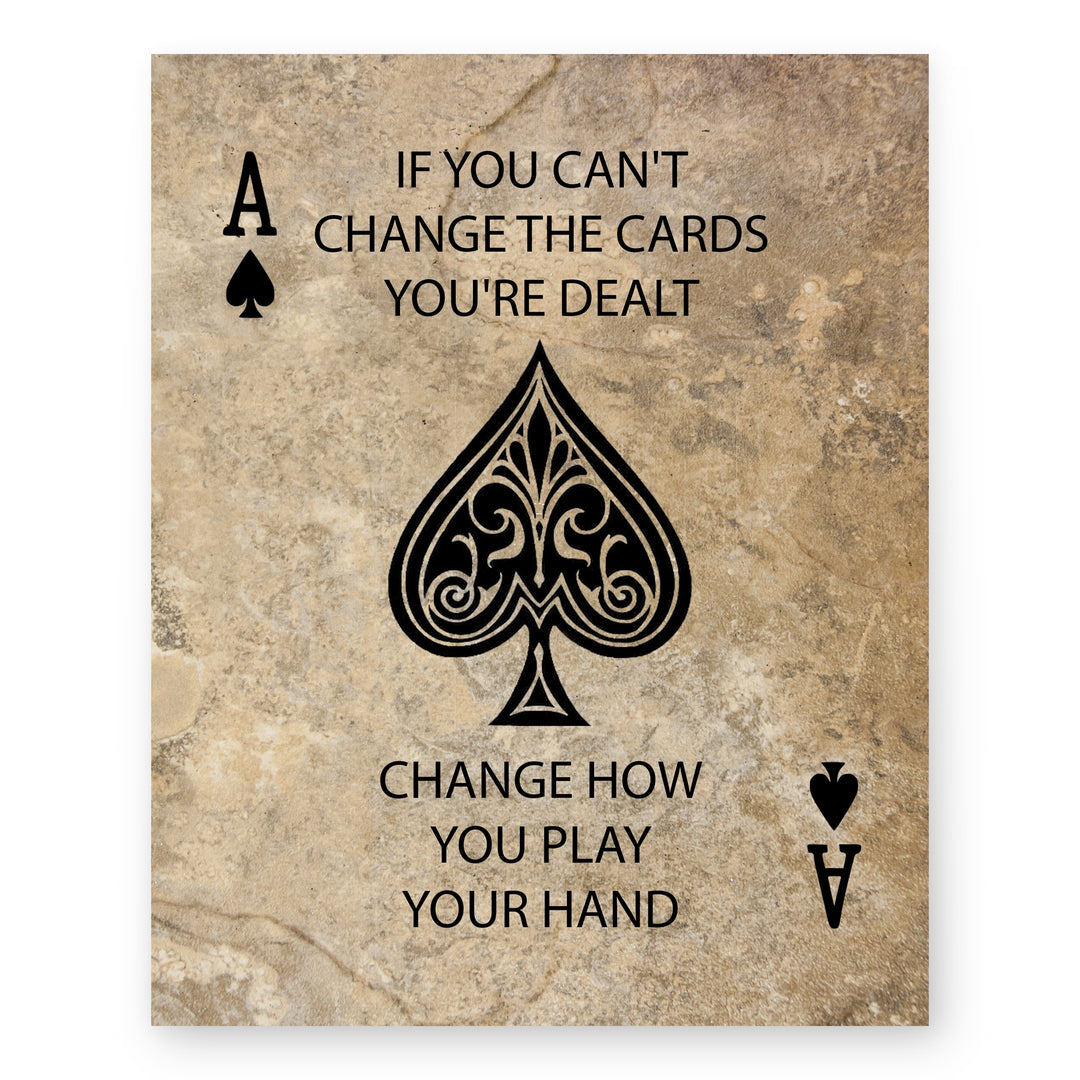 Inspiring Playing Card Picture for Living Room Family Inspirational Wall Art