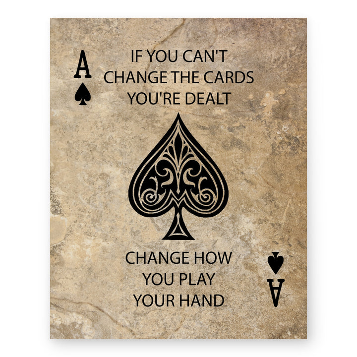 Inspiring Playing Card Picture for Living Room Family Inspirational Wall Art