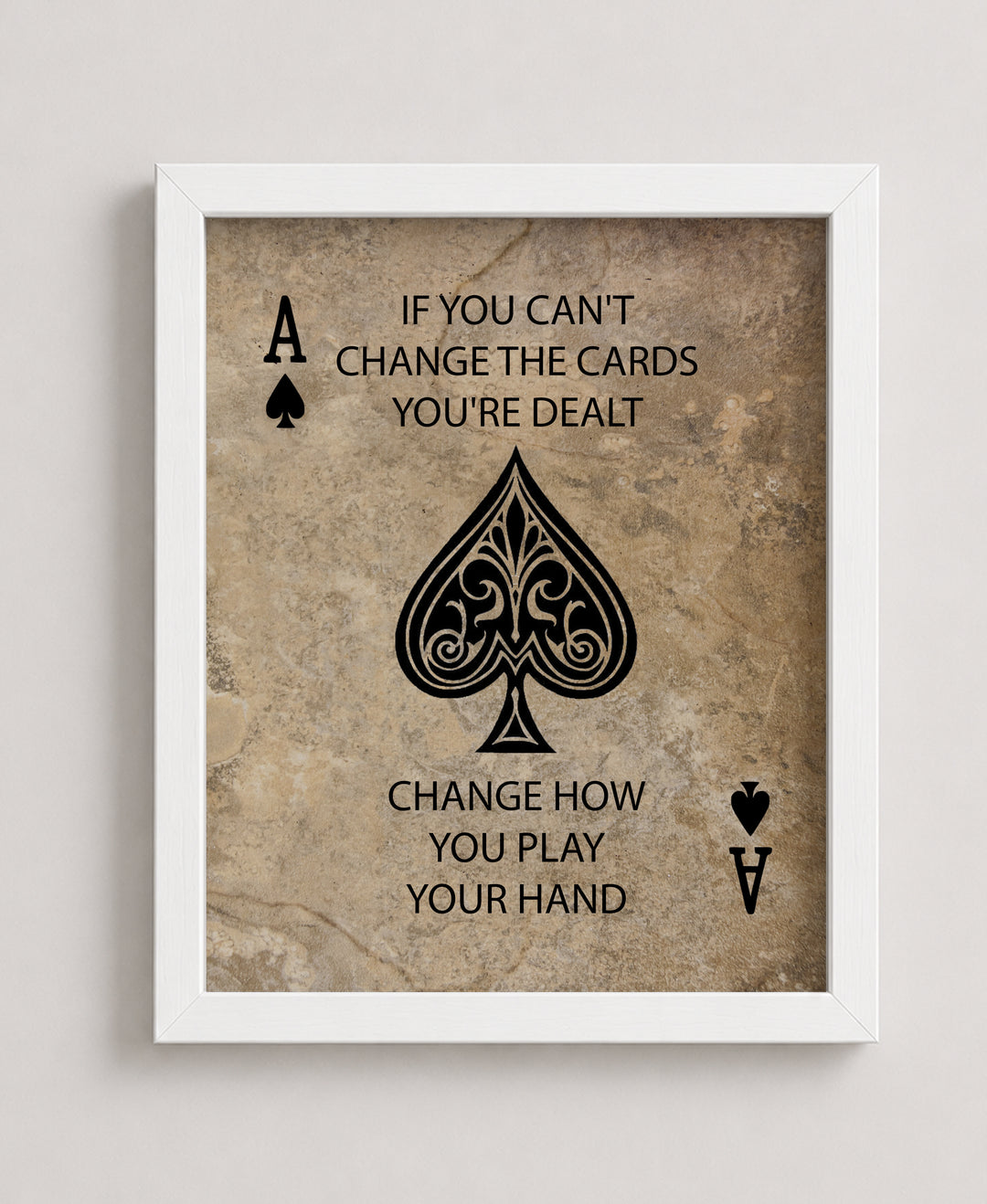 Inspiring Playing Card Picture for Living Room Family Inspirational Wall Art