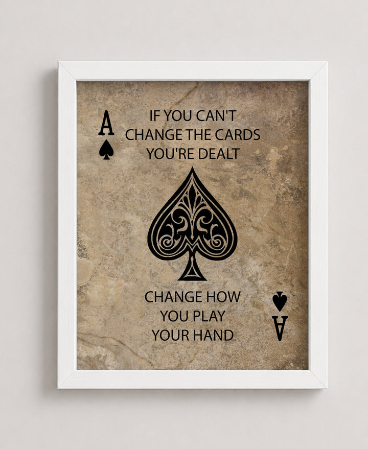 Inspiring Playing Card Picture for Living Room Family Inspirational Wall Art