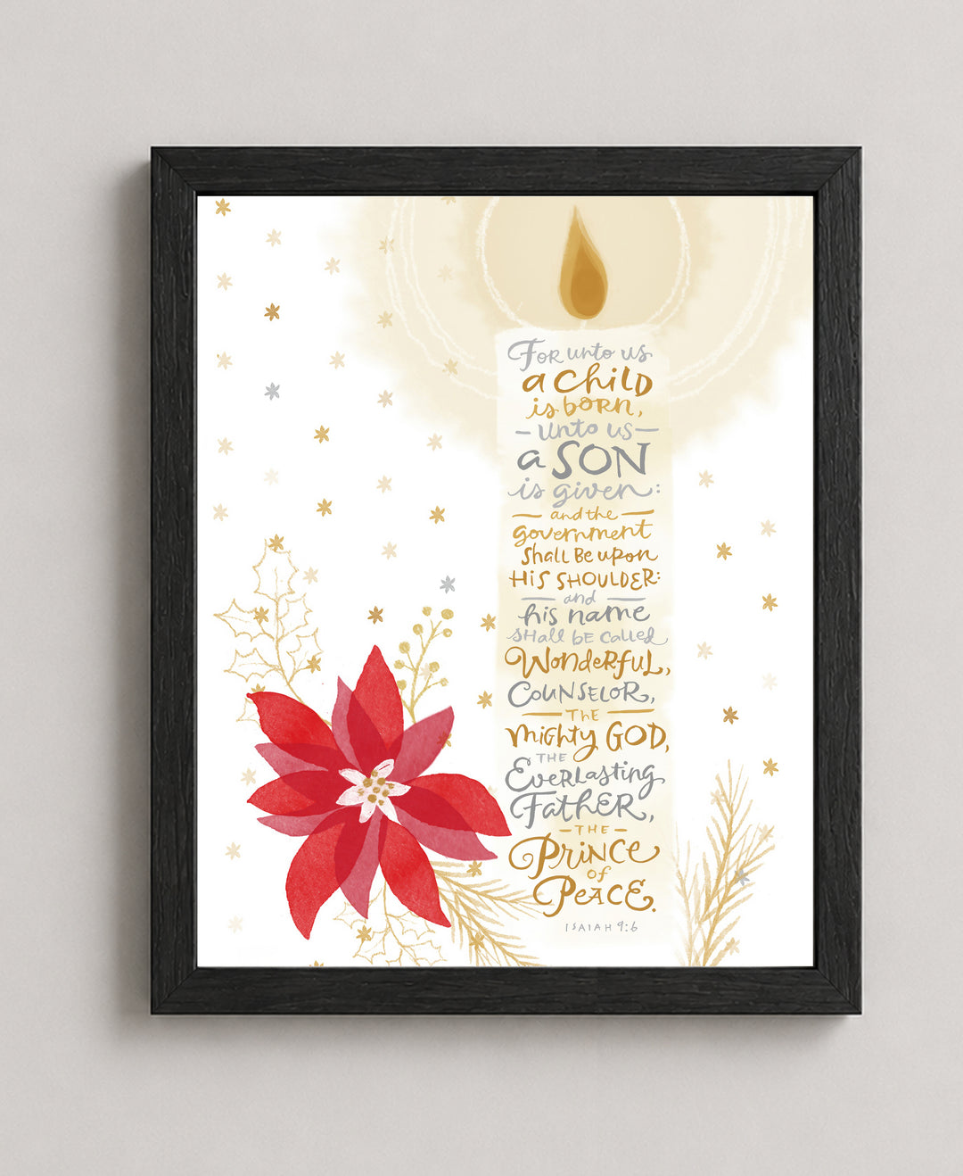 Isaiah 9 6 Unto Us a Child Is Bible Verse Wall Art