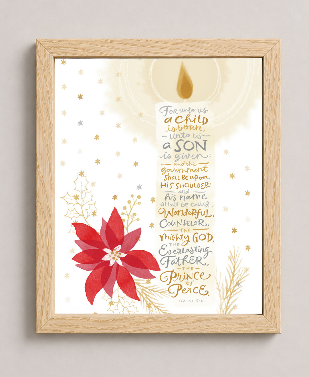 Isaiah 9 6 Unto Us a Child Is Bible Verse Wall Art
