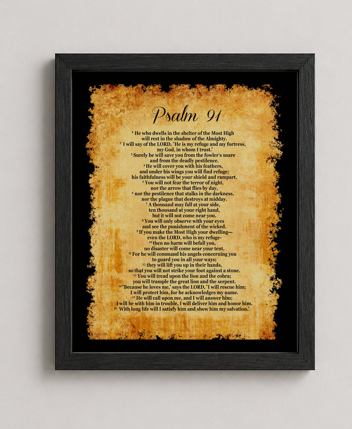 Psalm 91 Bible Verse Wall Art