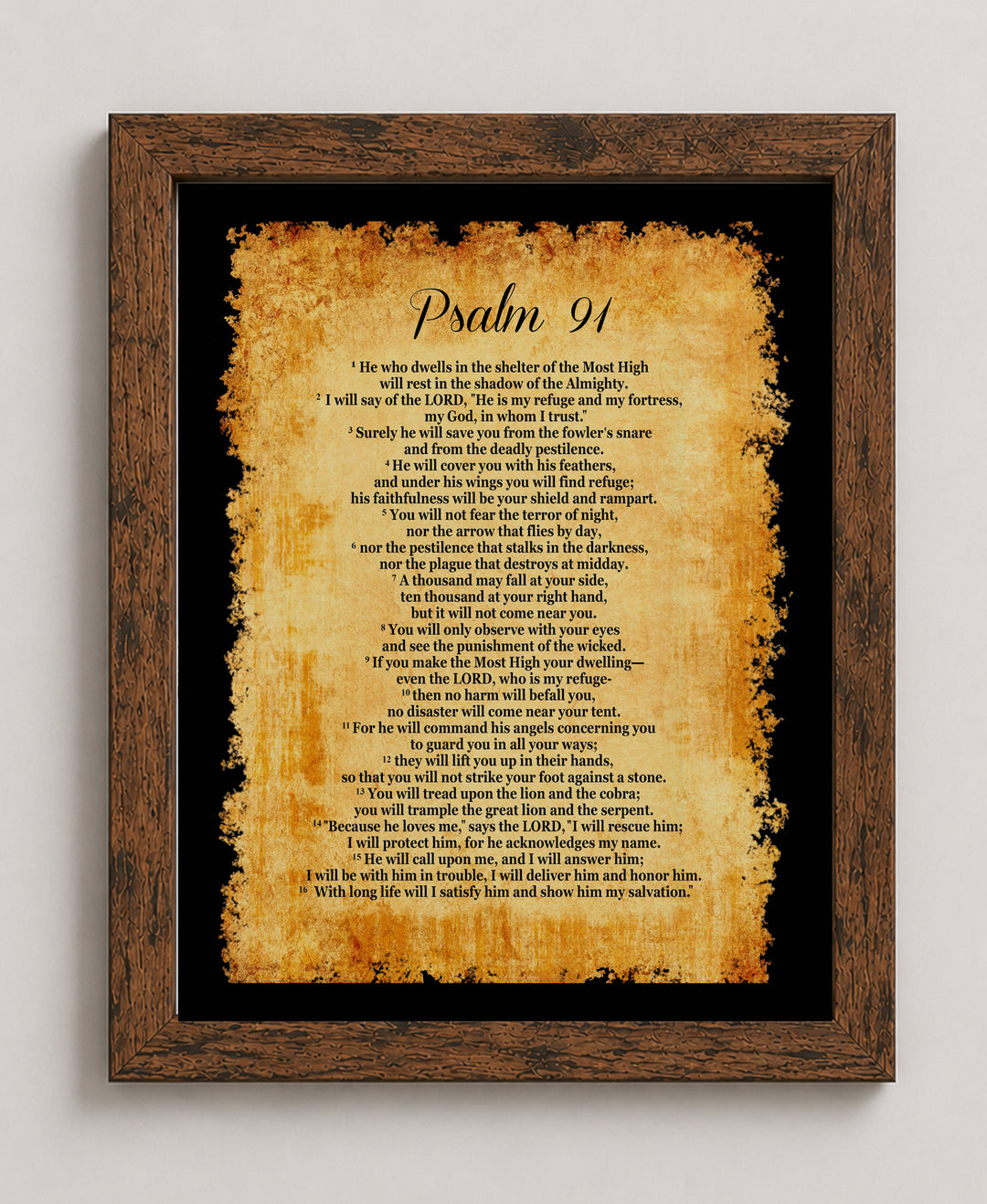 Psalm 91 Bible Verse Wall Art