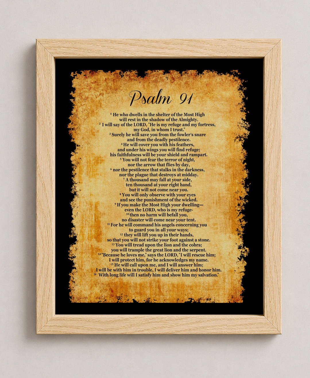 Psalm 91 Bible Verse Wall Art