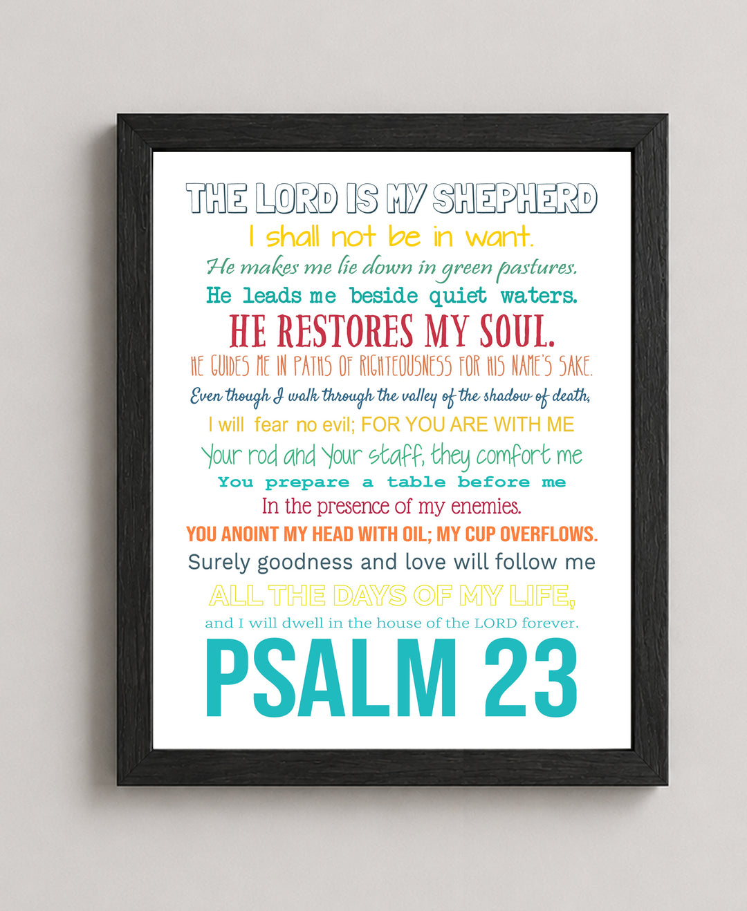 Is my Shepherd Bible Verse Wall Art