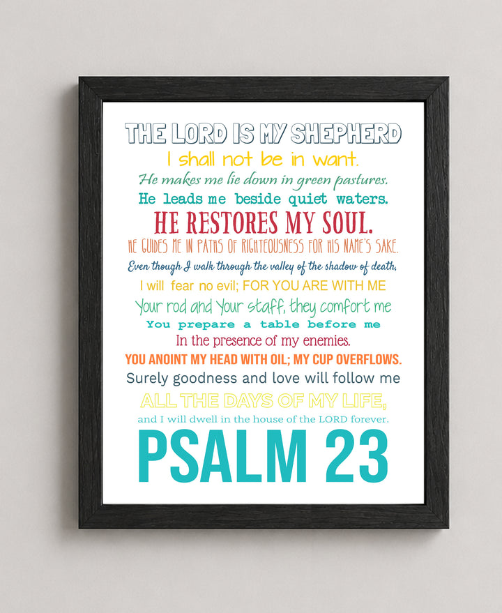 Is my Shepherd Bible Verse Wall Art