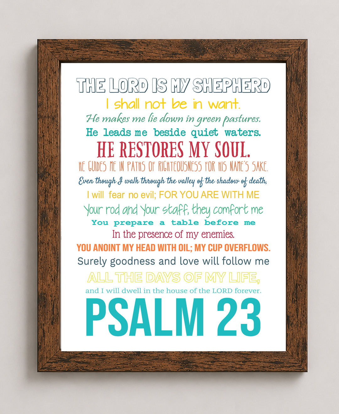 Is my Shepherd Bible Verse Wall Art
