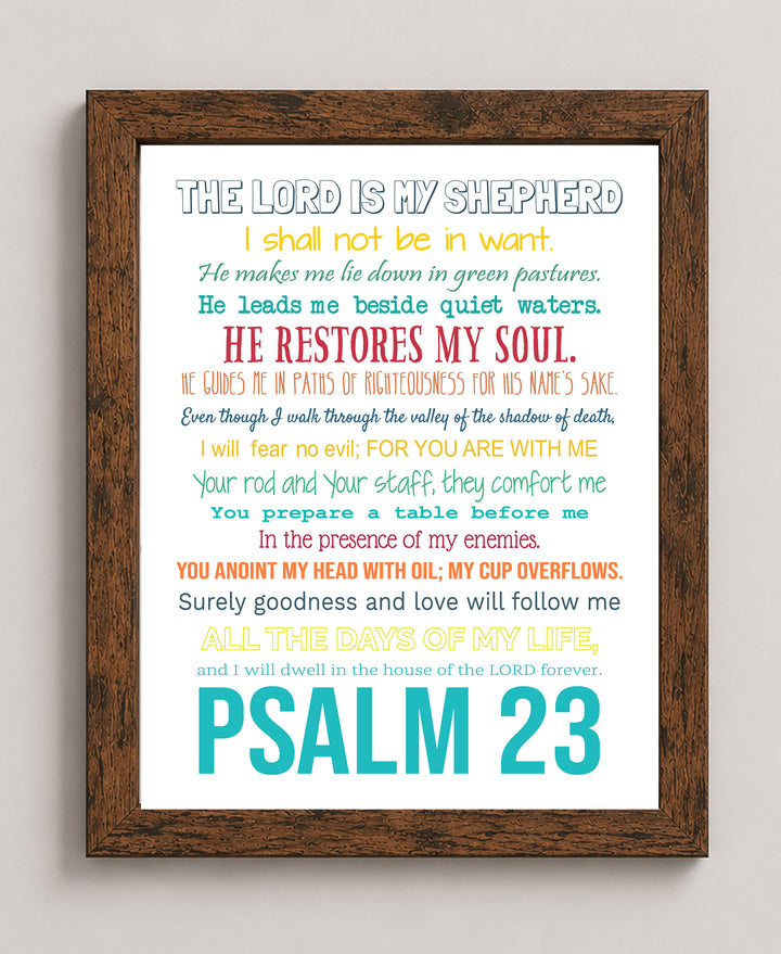 Is my Shepherd Bible Verse Wall Art