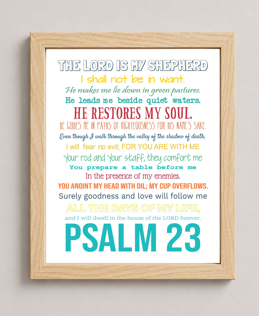 Is my Shepherd Bible Verse Wall Art