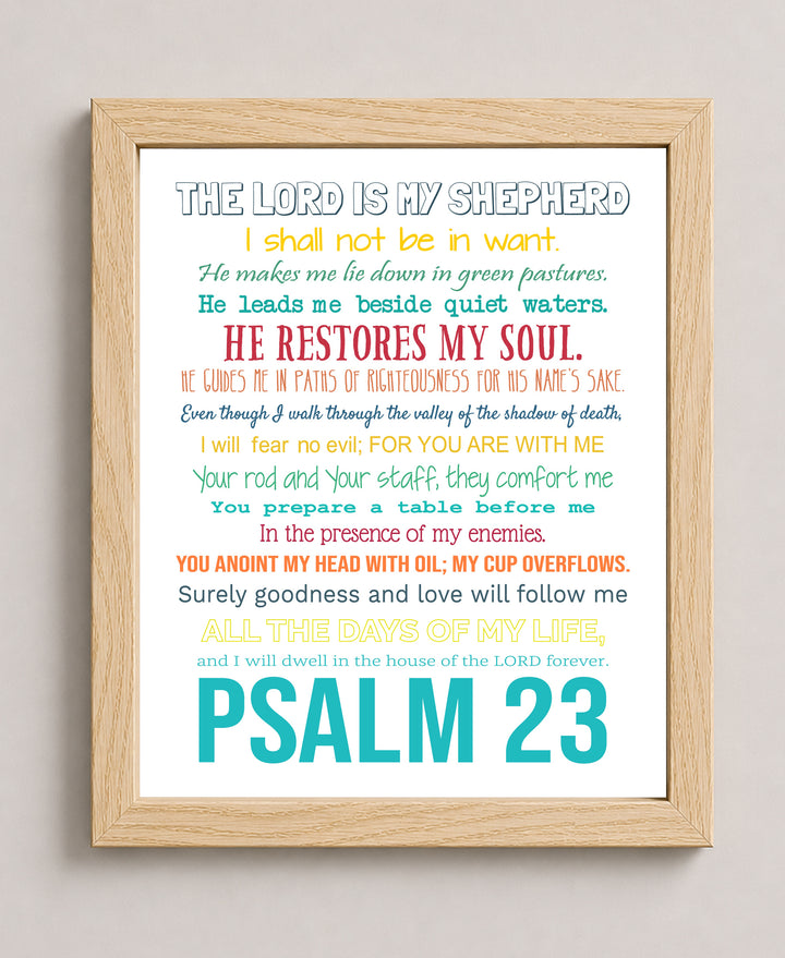 Is my Shepherd Bible Verse Wall Art