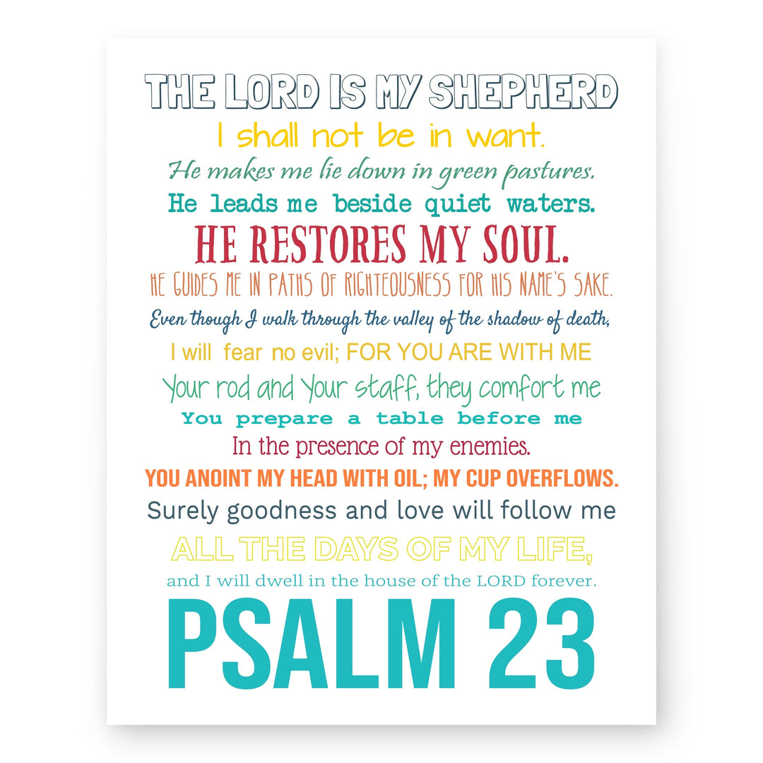Is my Shepherd Bible Verse Wall Art
