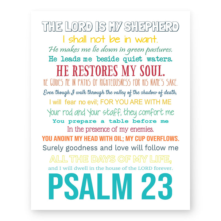 Is my Shepherd Bible Verse Wall Art