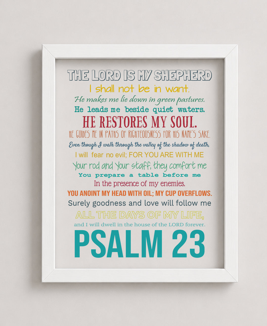Is my Shepherd Bible Verse Wall Art