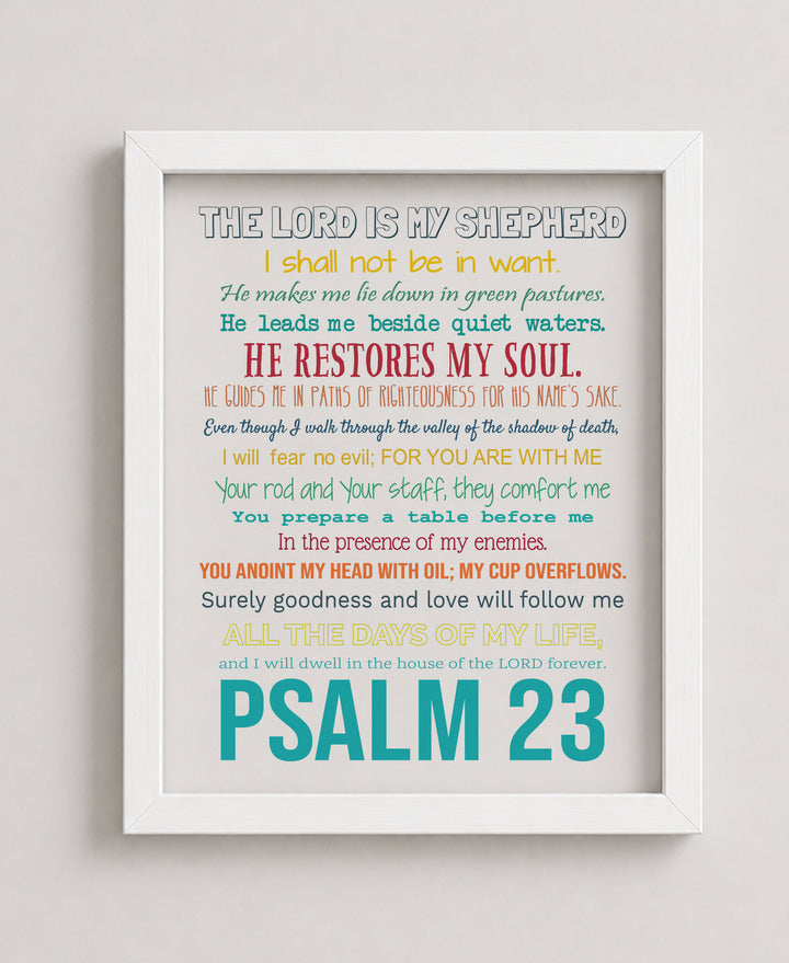 Is my Shepherd Bible Verse Wall Art