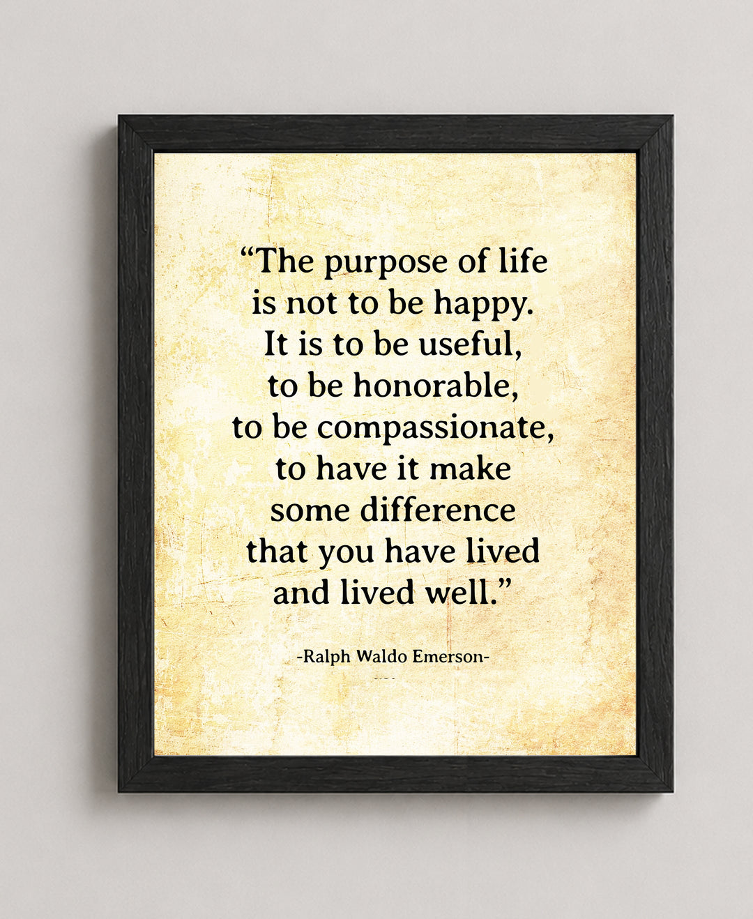 Ralph Waldo Emerson Purpose of Life Family Inspirational Wall Art