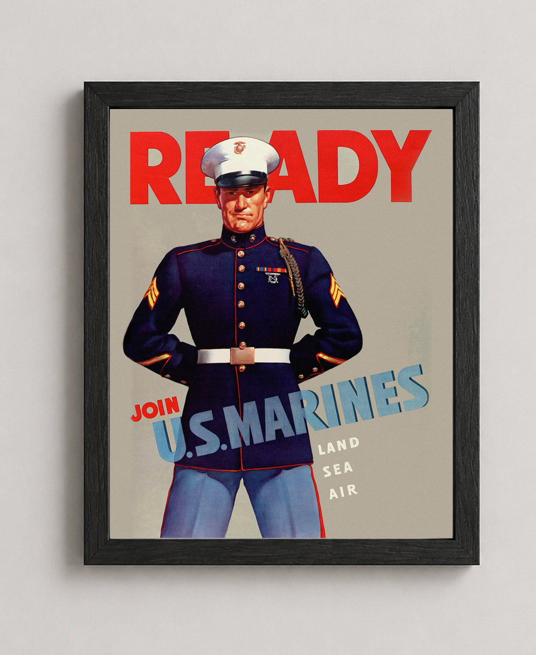 US Marines Gunfight Rules Vintage Military Wall Art