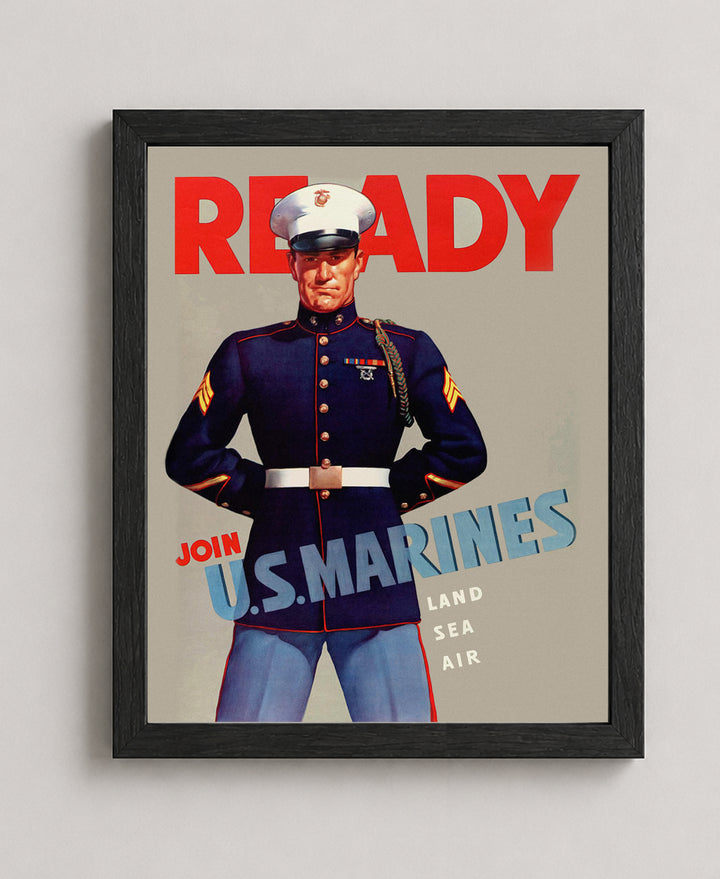 US Marines Gunfight Rules Vintage Military Wall Art