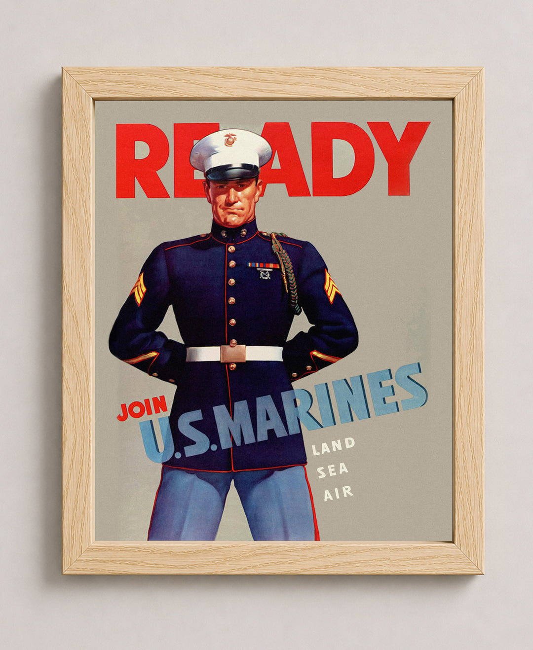 US Marines Gunfight Rules Vintage Military Wall Art