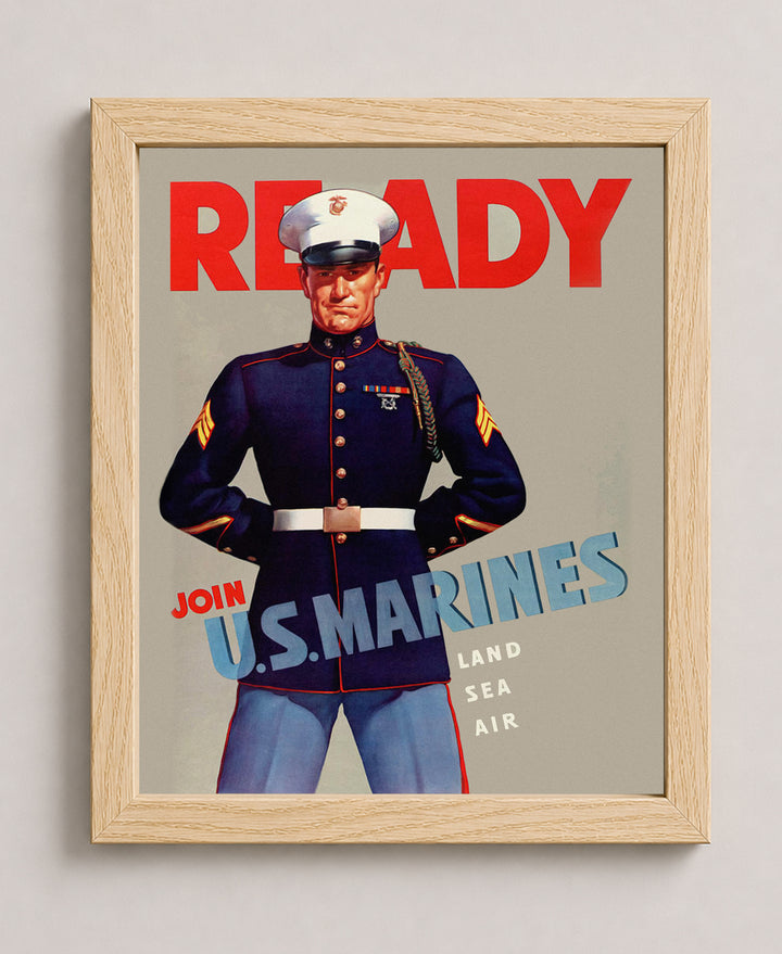 US Marines Gunfight Rules Vintage Military Wall Art