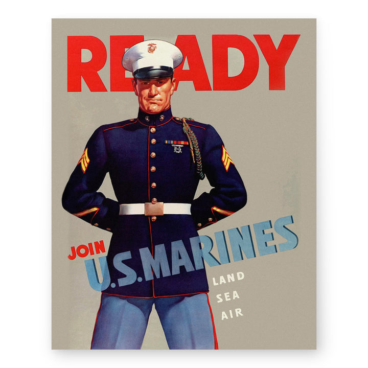US Marines Gunfight Rules Vintage Military Wall Art