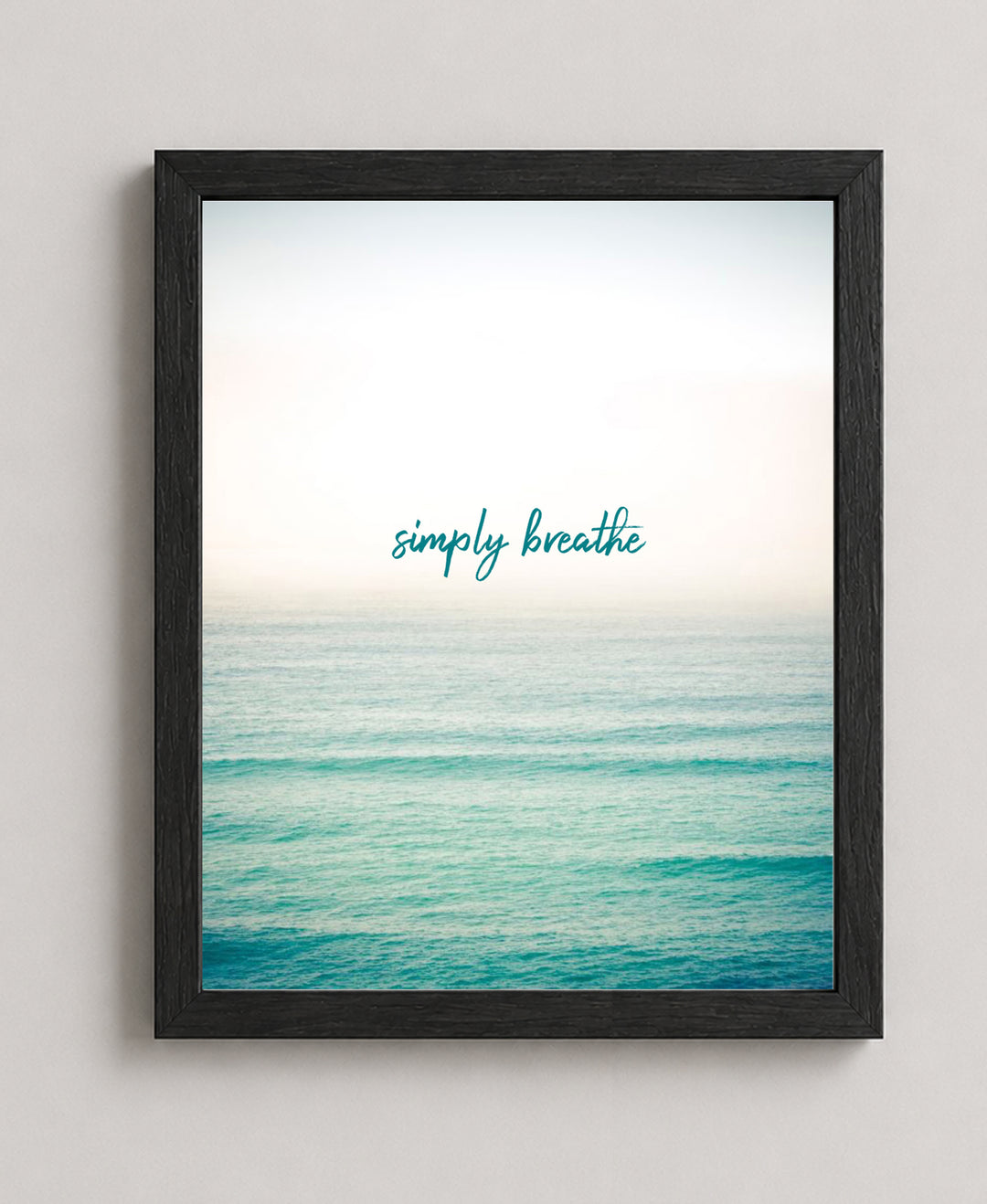 Simply Breathe Ocean Inspirational Wall Art