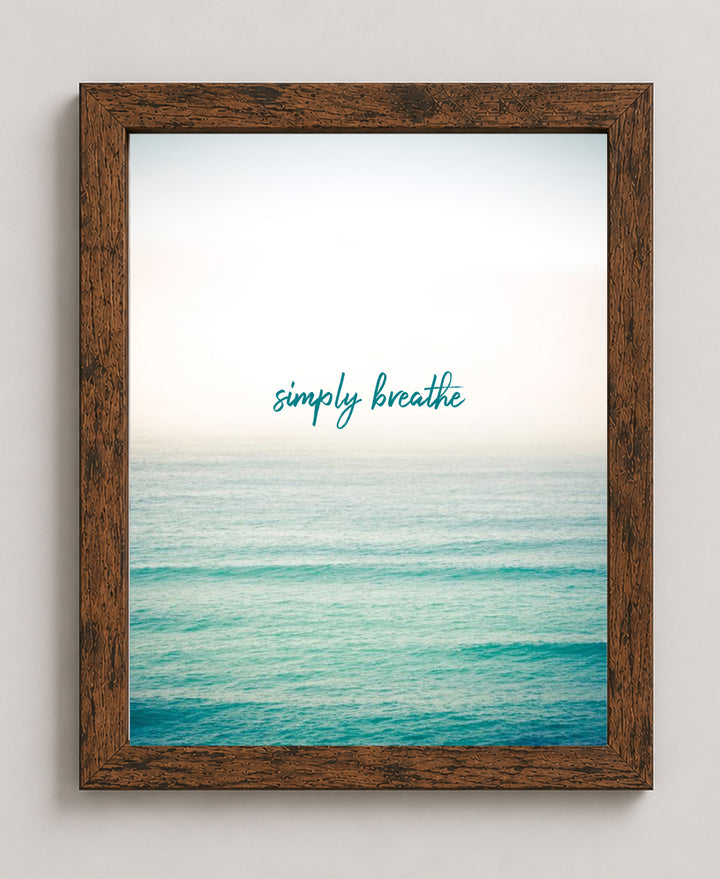 Simply Breathe Ocean Inspirational Wall Art