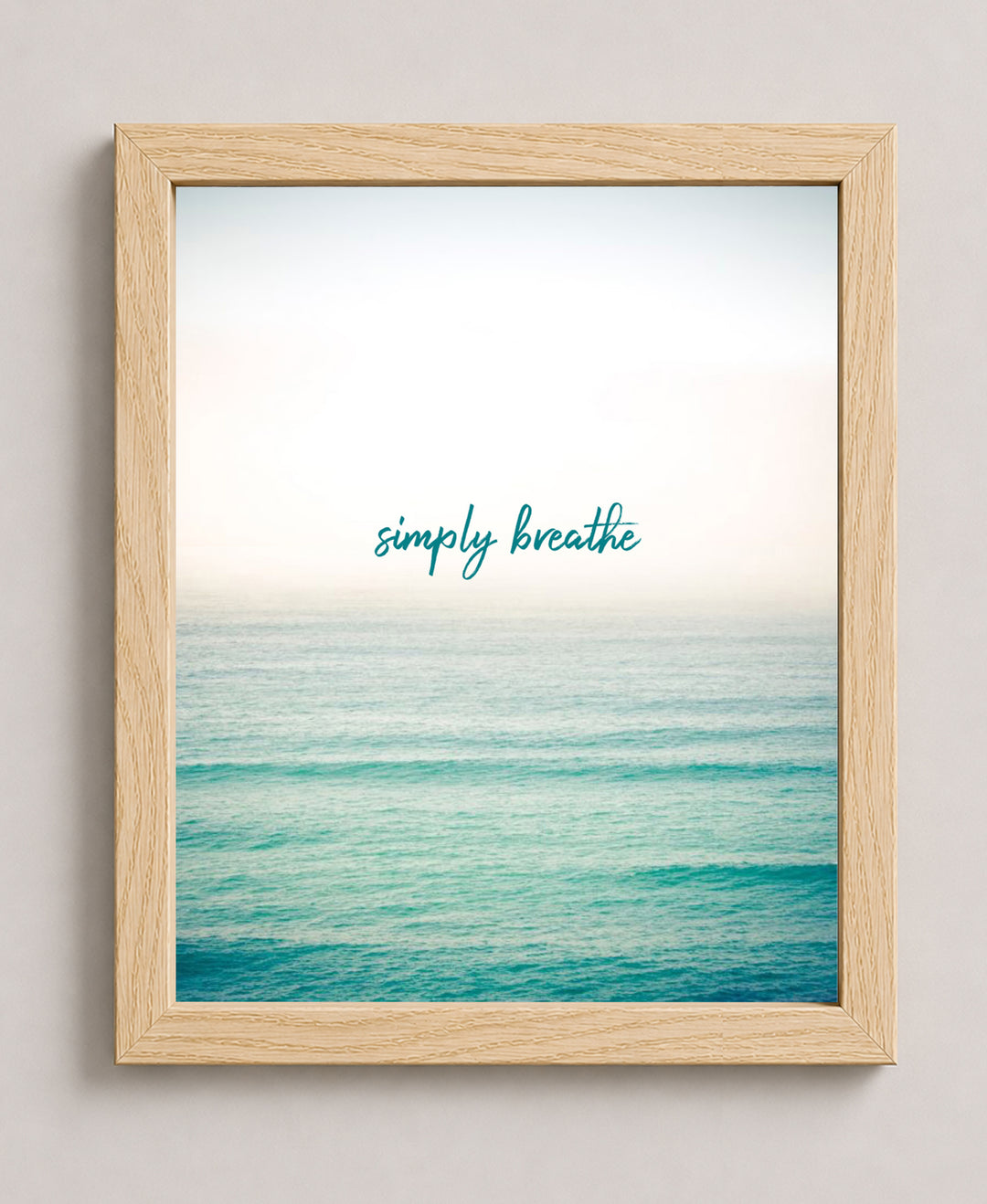 Simply Breathe Ocean Inspirational Wall Art
