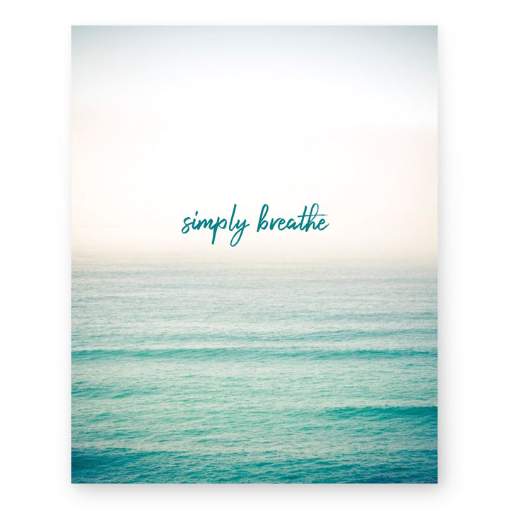 Simply Breathe Ocean Inspirational Wall Art