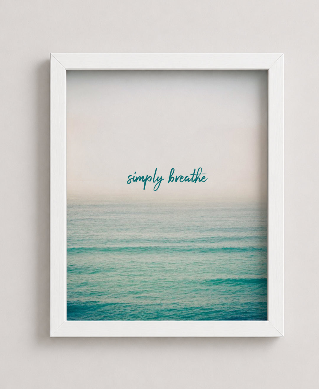 Simply Breathe Ocean Inspirational Wall Art