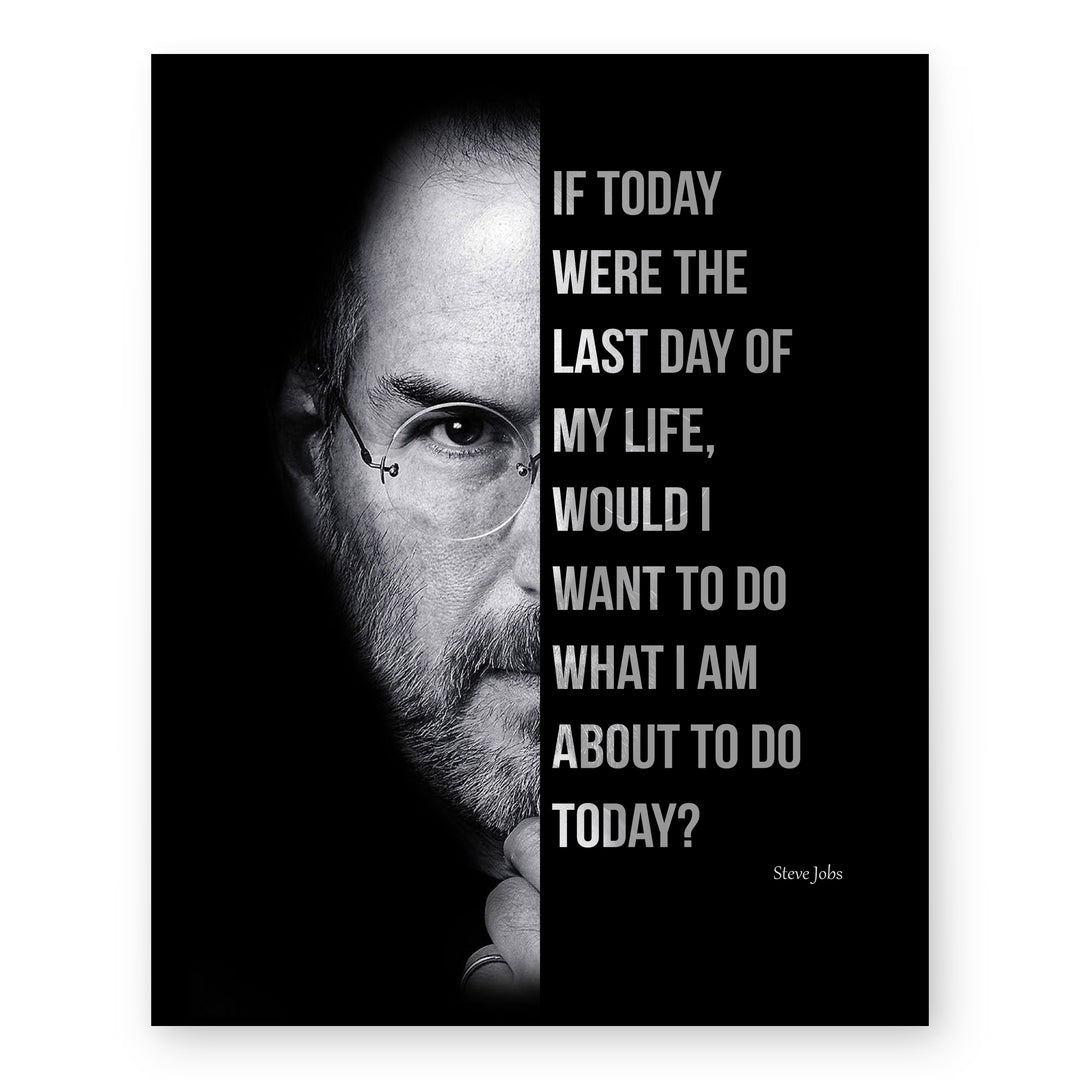 If Today Were the Last Day Inspirational Wall Art