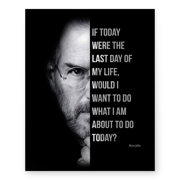 If Today Were the Last Day Inspirational Wall Art