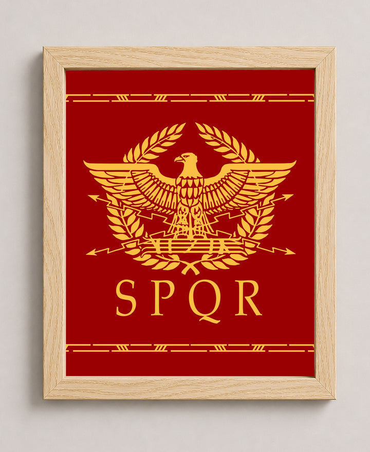 SPQR Ancient Roman Empire Inspirational Wall Art