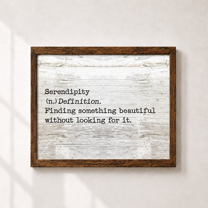 Serendipity Finding Something Beautiful Inspirational Wall Art