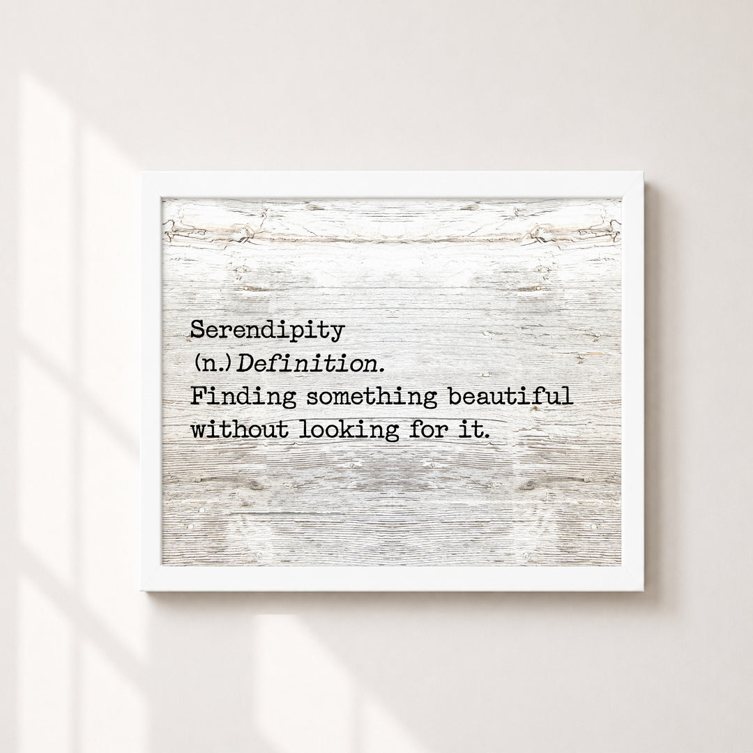 Serendipity Finding Something Beautiful Inspirational Wall Art