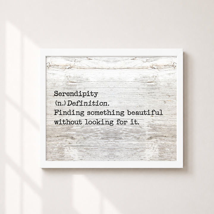 Serendipity Finding Something Beautiful Inspirational Wall Art
