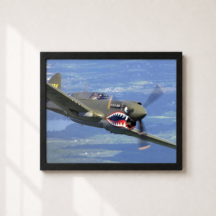 P-40 Warhawk Vintage Military Aircraft Wall Art