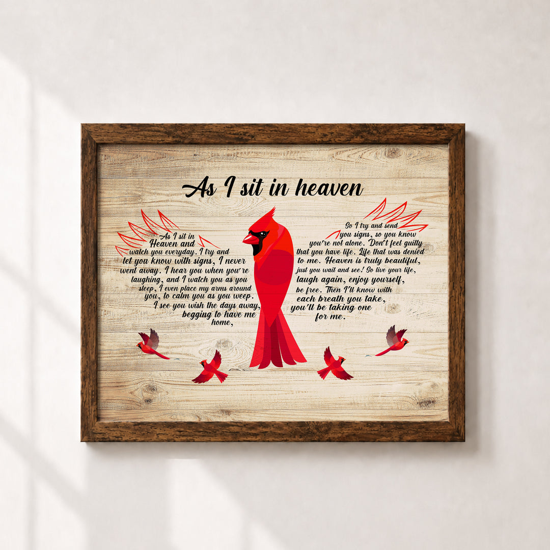 As I Sit In Heaven Christian Wall Art