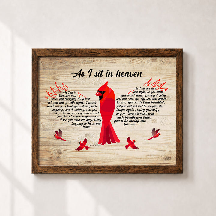 As I Sit In Heaven Christian Wall Art