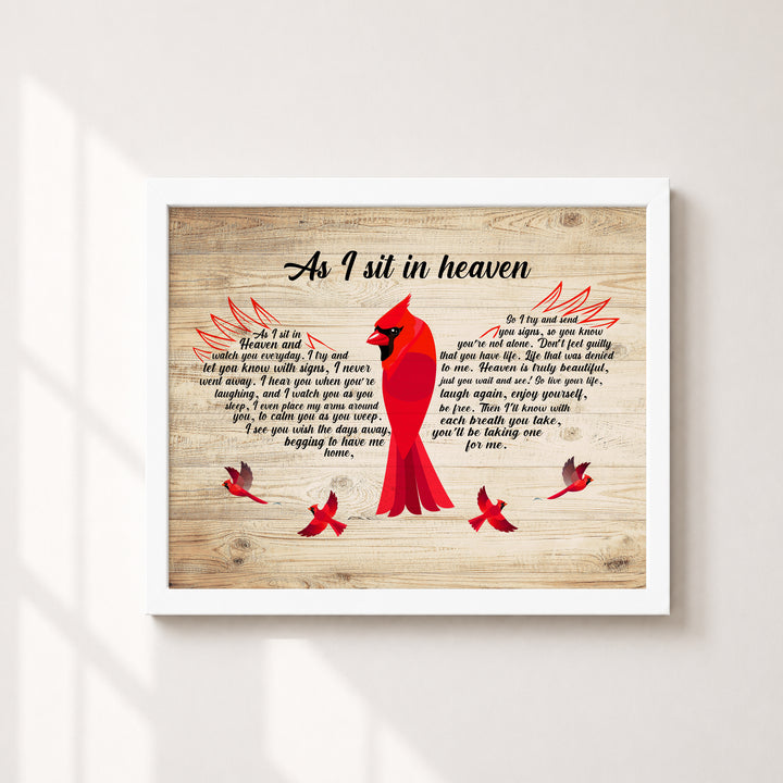 As I Sit In Heaven Christian Wall Art
